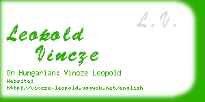 leopold vincze business card